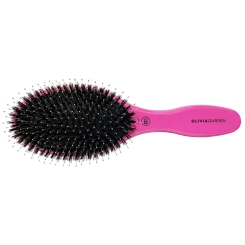 Щетка массажная Olivia Garden Expert Care Oval Boar&Nylon Bristles Pink